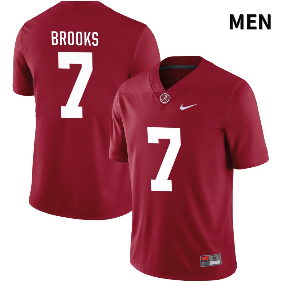 Alabama Crimson Tide Men's Ja'Corey Brooks #7 NIL Crimson 2022 NCAA Authentic Stitched College Football Jersey LD16E72RD